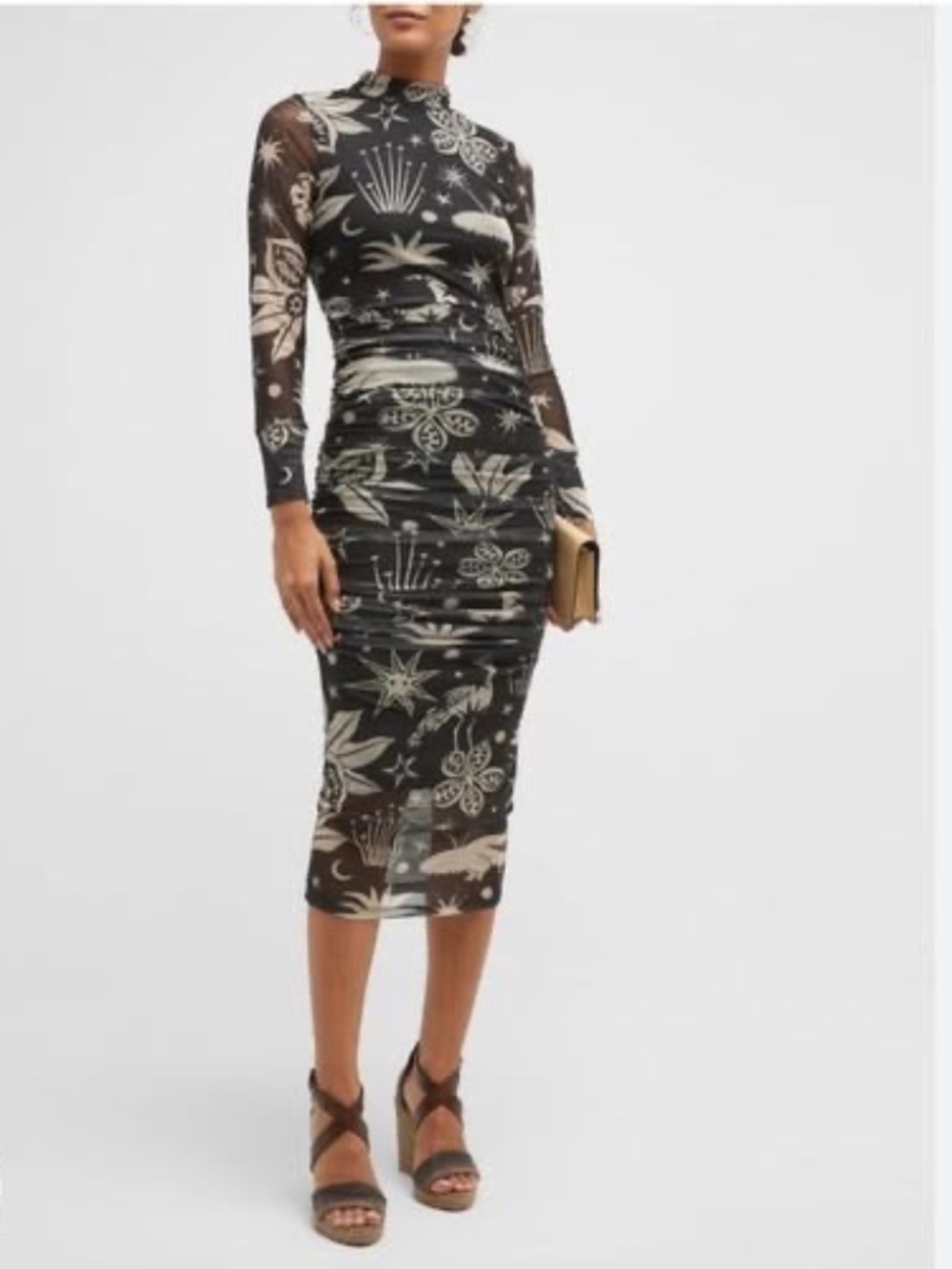 *FIRM PRICE* Farm Rio Cerrado Sky Mesh Midi Dress